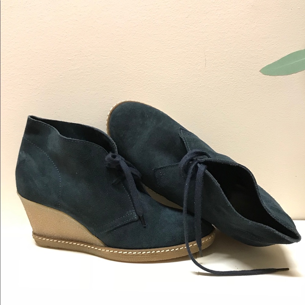 J. crew Wedge Leather Boots